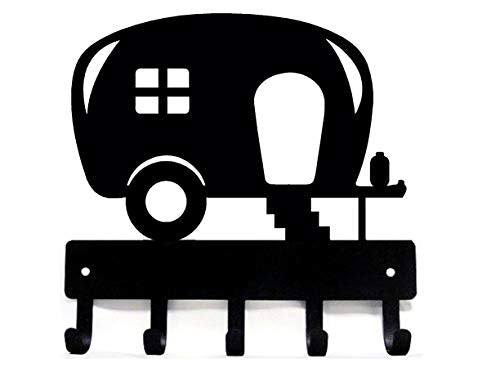 Camper Key Rack Holder Small 6 inch; RV Accessories | 5 Hooks, Made in USA, Gift for Small Spaces - size: 6 inch wide (Sm)