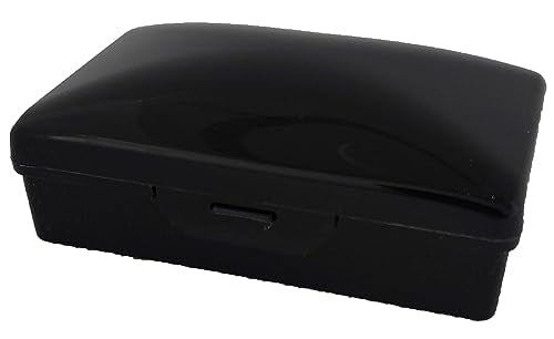 American Comb: Soap Box -Black - 1 Ct - Made in The USA - Soapbox with Hinged Lid and Secure Latch - color: Black