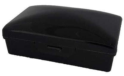 American Comb: Soap Box -Black - 1 Ct - Made in The USA - Soapbox with Hinged Lid and Secure Latch - color: Black