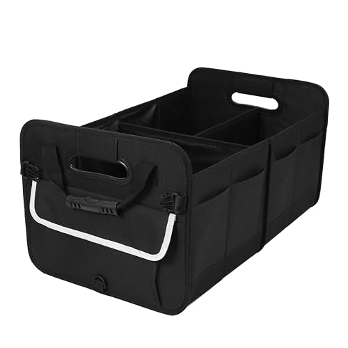 titiyiof Trunk Organizer for SUV & Sedan, Car Organizers and Storage, Waterproof Collapsible & Adjustable Straps, 70L Sturdy Car Organization for Car Accessories, Tools, Sundries (Black B, Large-A) - color: Black B, size: Large (70L)