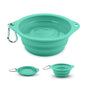 Collapsible Dog Bowl - 800ml/27 oz Portable Silicone Travel Water Bowl for Dogs with Carabiner | Foldable, Dishwasher Safe | Hiking, Camping Dog Essentials & Outdoor Pet Feeding - Green - color: Green