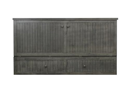 Mega Solutions Murphybedz Tuscany Murphy Cabinet Chest Bed with Charging Station 6 Inch (Galaxy Grey, King) - color: Galaxy Grey, size: King (U.S. Standard)