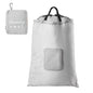 Travel Laundry Bag, JHX Foldable Dirty Clothes Bags 【Upgraded】 with Fixed Drawstring Net, Handles and Carabiner, Portable Laundry Bags for Travel, Fitness, and Students (1Pcs Grey) 30"H x 21"W - color: 1Pcs Grey