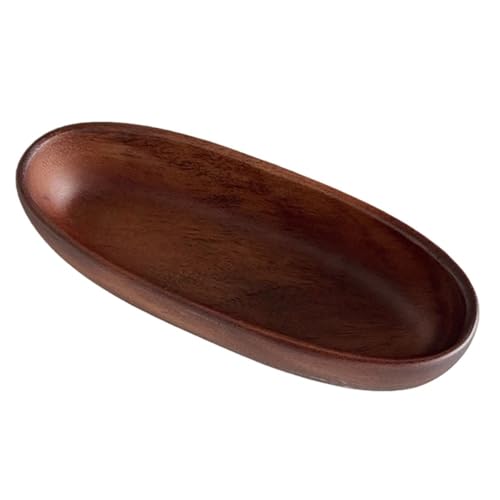 Handcrafted Decorative Boat Bowl, Rustic Wooden Storage Organizer Key Soap and Jewelry Display Tray for Kitchen Bathroom Entry Table Sink Farmhouse Decor (Brown Large) - color: Brown Large