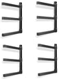 Ultrawall Wall Mount Wood Organizer and Lumber Storage Metal Rack for Shed, Workshop, Garage with 3-Level (Black-4 Pack) - style: Black-4 PACK