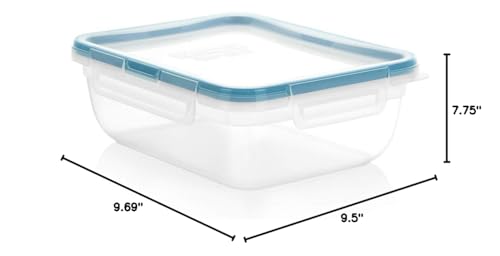 Snapware Plastic Total Solution 3-Pack (8.5-Cup) Food Storage Containers Set, Leakproof & Airtight Plastic Locking Lids Rectangular Containers, BPA-Free Lids, Microwave Dishwasher Freezer Safe - size: 3 Pack, style: 8.5 Cup