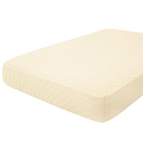 hyha Outdoor Couch Cushion Covers, Sectional Couch Sofa Covers Washable, Jacquard Diamond Lattice, Stretch Sofa Seat Cushion Cover for Indoor/Outdoor Patio Furniture (1 Piece for Large, Beige) - color: Beige, size: Large (1 Piece)