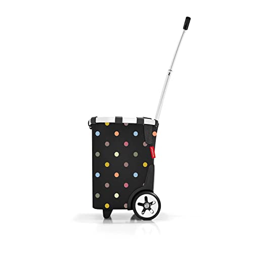 reisenthel carrycruiser dots - Portable Shopping Trolley with Sturdy Aluminum Frame, Shoulder Strap and Removable mesh Inner Bag -Water-Repellent - color: Dots