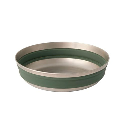Sea to Summit Detour Stainless Steel Collapsible Bowl, Large (31 fl oz), Laurel Wreath Green - color: Laurel Wreath Green, style: Large