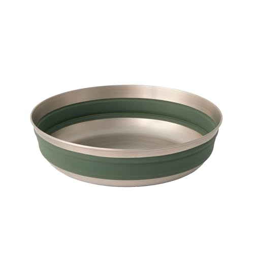 Sea to Summit Detour Stainless Steel Collapsible Bowl, Large (31 fl oz), Laurel Wreath Green - color: Laurel Wreath Green, style: Large