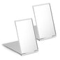 Portable Folding Mirror, 2 Pcs Ultra Slim Portable Mini Folding Mirrors Compact Makeup Compact Aluminum Shell Cosmetic Mirror for Travel Daily Work Business (3.3x2 Inches)