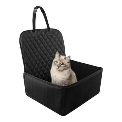 Pet Safety Car Seat Cushion, Adjustable Barrier Design, 50x41x24cm, Dog Cat Seat Protector Cushion Carrier Cover, Stable and Secure, for Car Trips SUV Travel Backseat Use