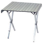Rio Brands Compact Expandable Outdoor and Camping Aluminum Roll-Top Heat Dissipating Picnic Table, Silver, 2 in 1