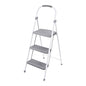 Rubbermaid 3 Step Folding Ladder, Steel Foldable Step Stool with Hand Grip, White - style: 3-Step