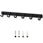 Ihomepark Coat Hooks Wall Mounted, Heavy Duty Metal 6 Coat Hanger Rack for Coat Hat Towel Purse Robes Keys Mudroom Bathroom Entryway (1 Pack, Black) - size: 6 Hooks(1 Pcs)
