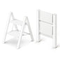 2 Step Ladder, Folding Step Stool with Wider Pedal, Anti-Slip Feet & Non Slip Stripes, Aluminum Sturdy Material, 300Lbs Capacity, Elegant Look of Modern White Better Matches Your Home - color: White, size: 2 Step