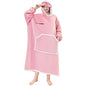 IFNOW Wearable Blanket Hoodie, Oversized Sherpa Fleece Hooded Sweatshirt with Eye Mask, Cozy and Giant Blanket Hoodie with Sleeves Extra Long for Adults Men Women, Pink - color: Pink, size: Adult