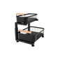 Premium Heavy Duty Carbon Steel Under Sink Organizer, Large 2 Tier Pull Out Cabinet Organizer, 7 Adjustable Heights with Smooth Ball Bearing Sliding Baskets for Bathroom & Kitchen