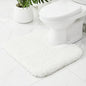 Toilet Rugs U-Shaped Mat 24x22, Contour Bathroom Mat - Ultra Soft & Absorbent Microfiber, Quick-Dry, Machine Washable with High Density Foam Latex Non Slip Backing, White - color: White, size: 24" X 22"(Toilet Rug)