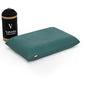 Vaverto Camping Pillow, Medium Firm Memory Foam Travel Pillow, Compressible & Portable, Breathable Washable Cover, Backpacking, Airplane & Car Travel, 12" x 18" - color: Green