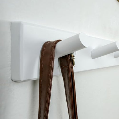 WEBI Coat Rack Wall Mounted,10 Hooks,38" Long Coat Hanger Wall Mount,Peg Rail Hat Hooks for Hanging Caps,Jacket,Clothes,Coats,White - color: White, size: 38 inch