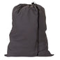 Household Essentials Cotton Laundry Bag with Drawstring Closure, Gray - style: Grey