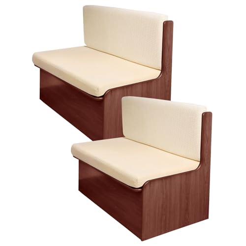 FUANGUI RV Dinette Cushion Covers Stretch Camper Seat Cover Booth Seats Replacement RV Washable Sofa Furniture Protector - color: Beige