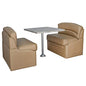 RecPro 36" RV Dinette Booth Set with Table and Leg | Two Dinette Booths (Toffee, Luna Imperial) - color: Luna Imperial, size: Toffee