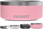 Coldest Dog Bowl - Anti Rust Metal, Non Slip, 3 Layers Insulated Stainless Steel Dog Bowls - Spill Proof & Heavy Duty - Water Bowl for Dogs, Cats & Pets, Dish Washer Safe (100 oz, Cotton Candy Pink) - color: Cotton Candy Pink, size: 100 oz