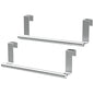 9" Over The Cabinet Towel Bar Holders, Handing Towel and Washcloth Rack for Bathroom and Kitchen, Stainless Steel, 2 Pack (Sliver)