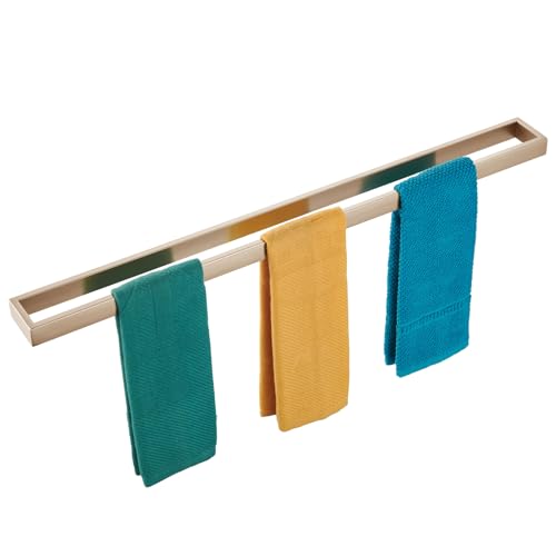 KOKOSIRI Bathroom Towel Bars 32-Inch Bath Towel Hanger Holder Kitchen Rack Champagne Bronze Stainless Steel Wall Mount, 1 Pack B4008CPG-L32 - color: Champagne Bronze, size: 32-Inch