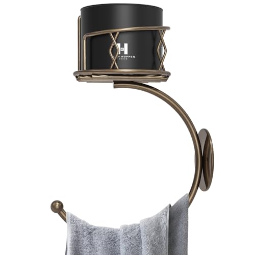 Antique Bronze Hand Towel Holder for Bathroom Wall, Metal Sturdy Wall-Mounted Towel Hook with Rustic Candle Holder, Rustproof Hand Towel Ring/Racks/Hanger for Farmhouse, Kitchen and Bedroom Decor - color: Antique Bronze