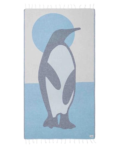 Sand Cloud Turkish Beach Towel - Sand Resistant - 100% Organic Turkish Cotton Yarn - Quick Dry Towel for Beach, Picnic, Blanket or Bath - As Seen on Shark Tank - Marine Life (Emperor Penguin) - color: Emperor Penguin, size: Regular