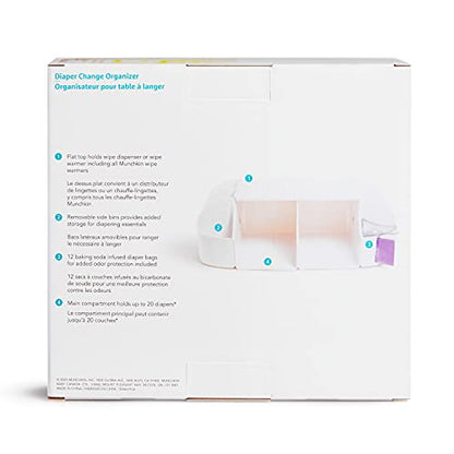 Munchkin® Diaper Change Organizer, Green/White (Pack of 6) - size: 14 Piece Set (Pack of 6)