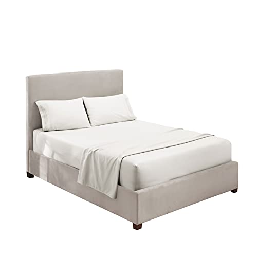 Hearth & Harbor Twin Size Sheets - 3 Piece Bed Sheet Set, Hotel Luxury Double Brushed Bed Sheets - Extra Soft Bedding Sheets & Pillowcases, Twin, White - color: White, size: Twin