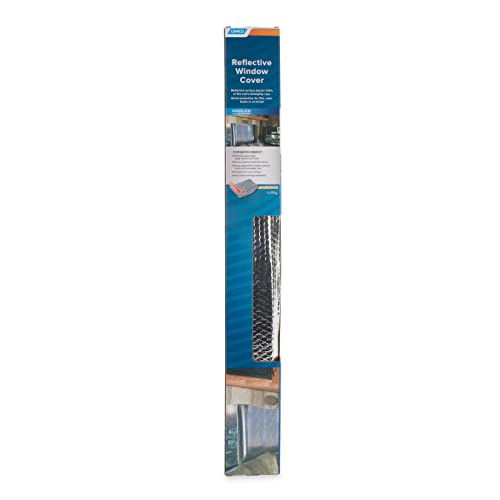 Camco Reflective RV Window Cover | Features a Single Bubble Foil Laminate Insulation, Collapses for Convenient Storage, and Measures 62-Inches (L) x 26-Inches (W) (45163) - size: 62 Inch x 26 Inch