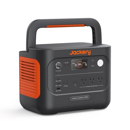 Jackery Explorer 1000 v2 Portable Power Station,1070Wh LiFePO4 Battery,1500W AC/100W USB-C Output, 1 Hr Fast Charge, Solar Generator for Camping,Emergency, RV, Off-Grid Living(Solar Panel Optional) - style: E1000v2