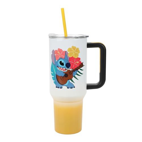 Disney's Stitch Hawaiian 40 Oz. Stainless Steel Tumbler - color: Stitch Holding Guitar