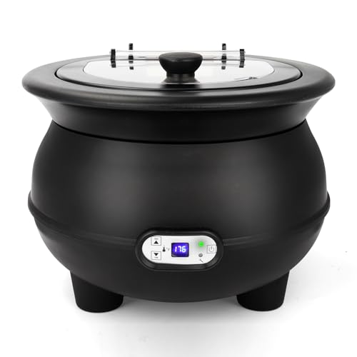 YUANHAO 8 Qt Digital Soup Kettle Warmer, Stainless Steel Insert | Adjustable Temp Buffet Server for Restaurant, Catering & Party