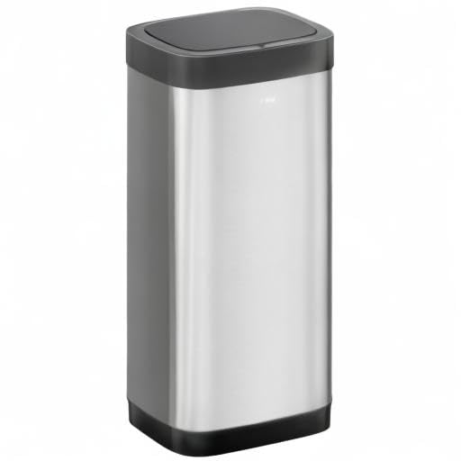EKO EcoSmart Tall and Large Kitchen Trash Can, 80L/21.1G High Capacity, Touchless Soft Square Motion Sensor Garbage Can, Brushed Stainless Steel - size: Ecosmart 80L - Stainless Steel
