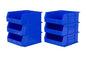 HE HUDSON EXCHANGE 11" x 11" x 5" (6 Pack) Plastic Stackable Storage Bin, Blue - color: Blue, size: 6 Pack