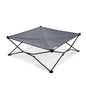 Coolaroo On-The-Go Elevated Dog Bed - Foldable Pop-Up Travel Dog Bed with Breathable, Moisture-Resistant Fabric, Carry Bag Included, Lightweight & Portable, Steel Gray, Extra Large - color: Steel Grey, style: King