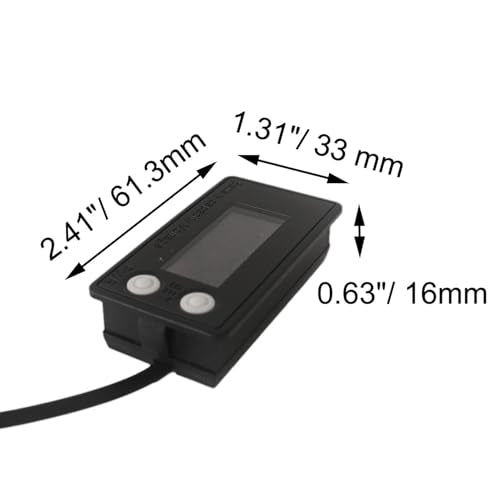 Waterproof Battery Meter 12V, Battery Monitor DC8-100V with LCD Display, Golf Cart Voltage Meter, Capacity Percentage Tester for DIY Project, RV,Boat