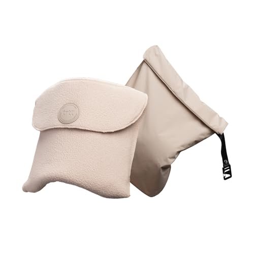 Trtl Travel Pillow Original 2.0 – Scientifically Proven Super Soft Travel Pillow with Premium Head & Neck Support – for Airplane Travel – Machine Washable – Lightweight & Compact - Sand Beige – Small - color: Sand Beige, size: Small