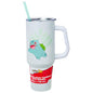 Silver Buffalo Pokémon Featuring Bulbasaur Double Walled Stainless Steel Tumbler with Handle and Straw, Fits in Standard Cup Holder, 40 Ounces - color: Bulbasaur Pokemon