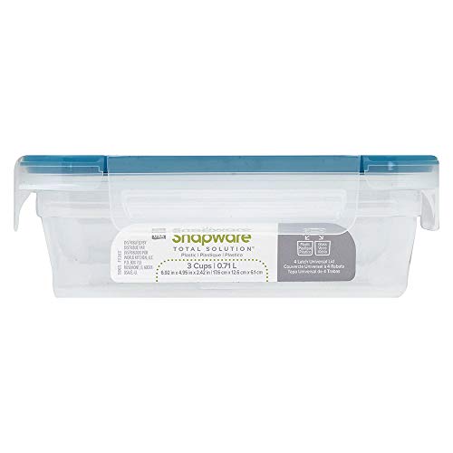 Snapware Total Solutions (3 Cup) Plastic Food Storage Containers Set, Airtight & Leakproof Locking BPA-Free Lids Tupperware, Freezer Dishwasher Microwave Safe (Pack of 10) - size: 10 Pack, style: 3 Cup
