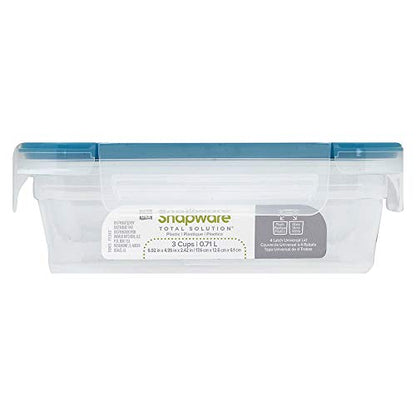 Snapware Total Solutions (3 Cup) Plastic Food Storage Containers Set, Airtight & Leakproof Locking BPA-Free Lids Tupperware, Freezer Dishwasher Microwave Safe (Pack of 10) - size: 10 Pack, style: 3 Cup