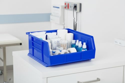 HE HUDSON EXCHANGE 11" x 11" x 5" Plastic Stackable Storage Bin, Blue - color: Blue, size: 1 Pack