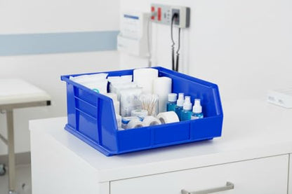 HE HUDSON EXCHANGE 11" x 11" x 5" Plastic Stackable Storage Bin, Blue - color: Blue, size: 1 Pack