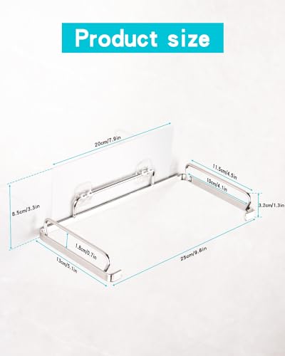 YQh Garbage Bag Holder Stainless Steel for Kitchen Cabinet Doors and Walls, Under Sink Plastic Bag Hooks, Kitchen Trash Can, Grocery Bag Holder, Front Opening Design, Easy to Pick and Place - style: Open-Style Adhesive Hook